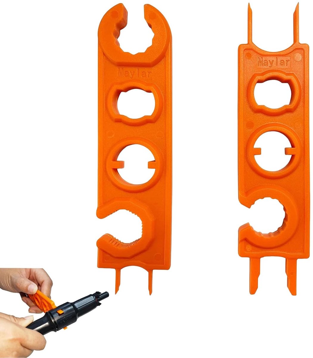 Montagetool MC4 - 2 stuks - Universele bevestigingssleutel - Geschikt voor zonnepanelen - ShopVlot