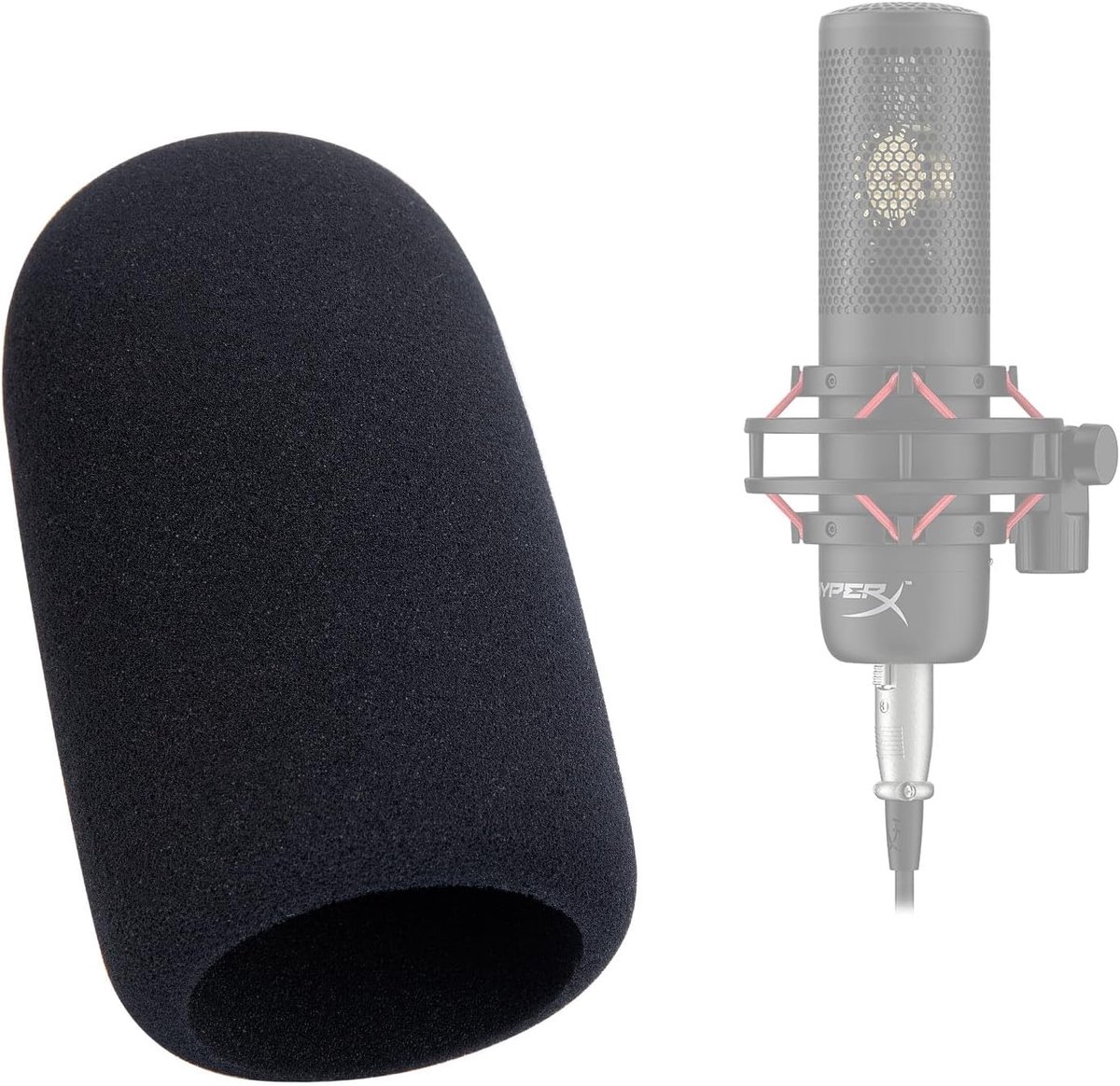 Microfoon windscherm - foam - voor HyperX ProCast - vermindert omgevingsgeluiden - verbeterde geluidskwaliteit - ShopVlot