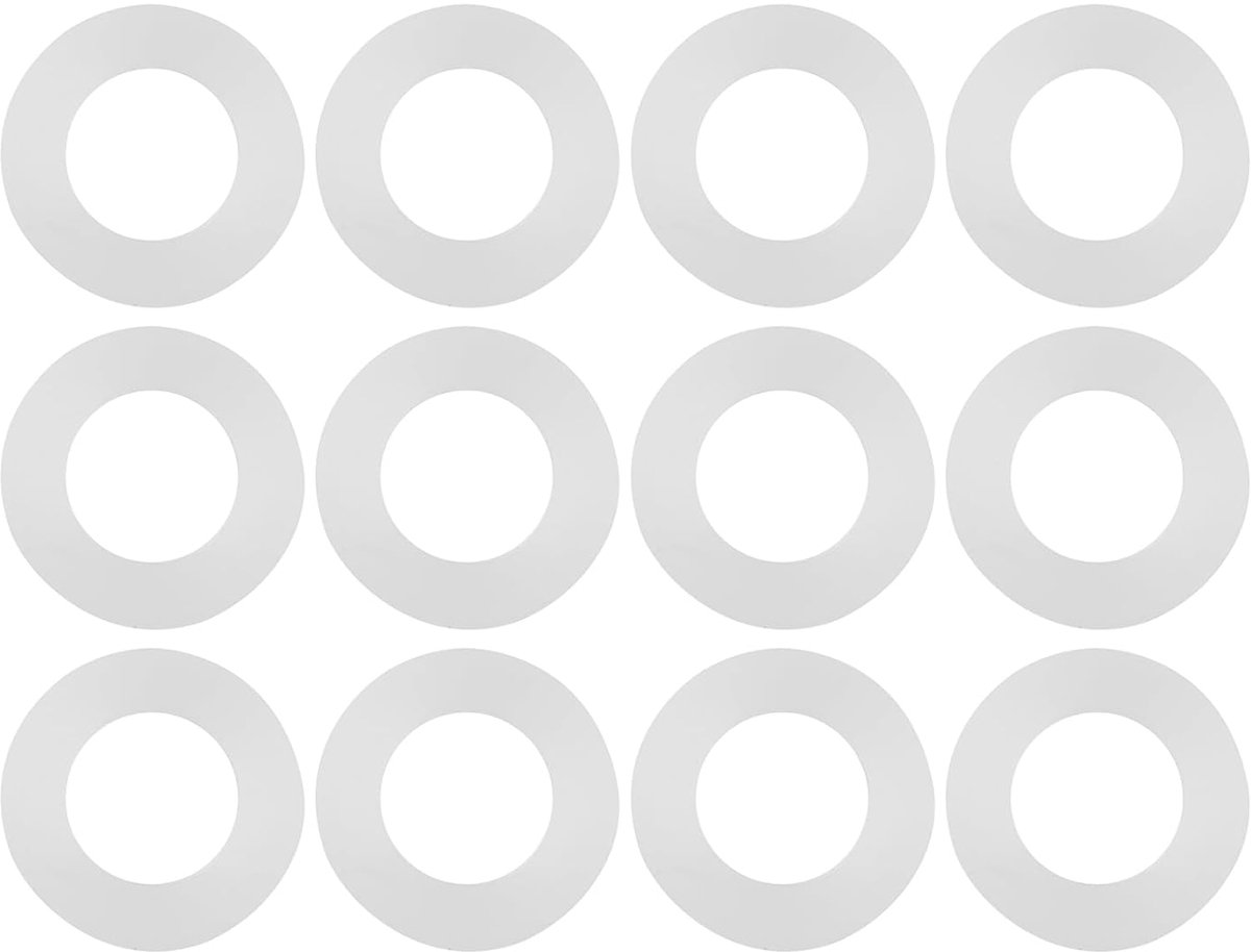 Siliconen afdichtingen 12 x - vlak - temperatuurbestendig - perfecte luchtdichte afsluitingen - ShopVlot