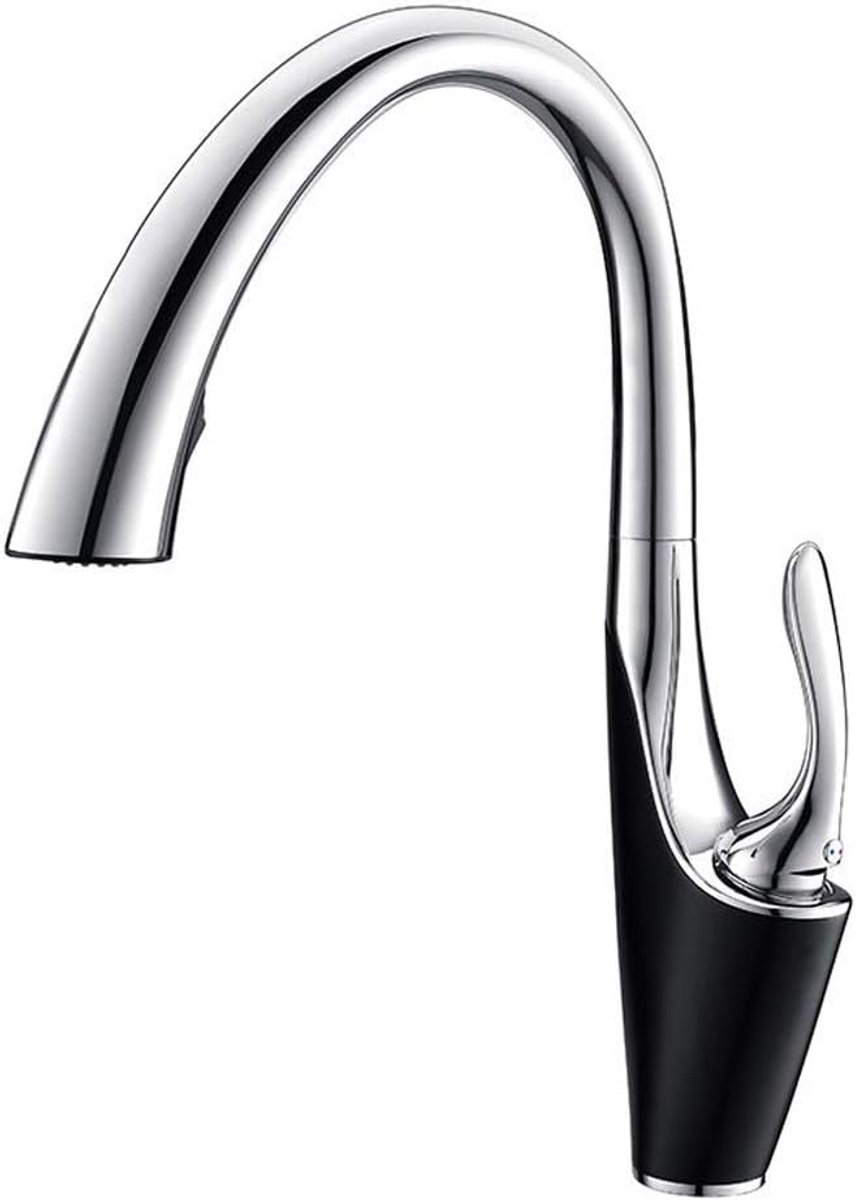 Keukenmengkraan met enkele hendel - Zinklegering met trekfunctie - Dubbele positionering - Waterbesparend gebruik - ShopVlot