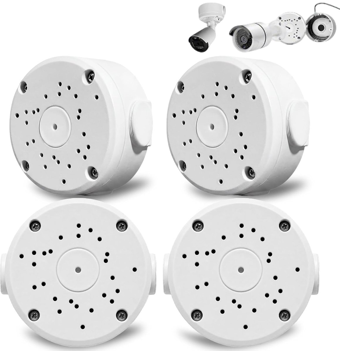 Aluminum camera junction box waterproof: 4 pieces semicircular surveillance camera mounting box for surveillance - ShopVlot