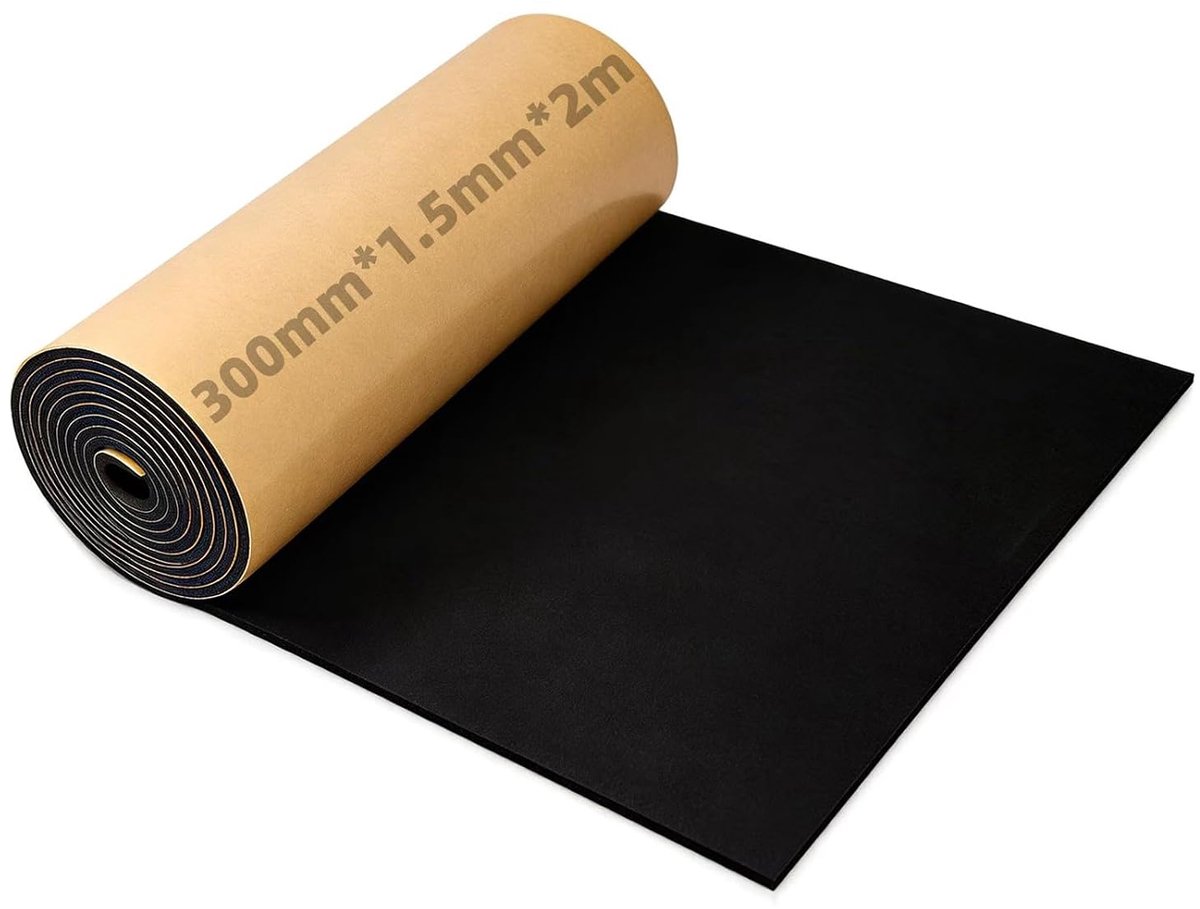 Foam Pad, Self-Adhesive, 300 mm x 0.3 cm x 2 m, Foam Roll - Neoprene Multifunctional Insulation Mat, Self-Adhesive - ShopVlot