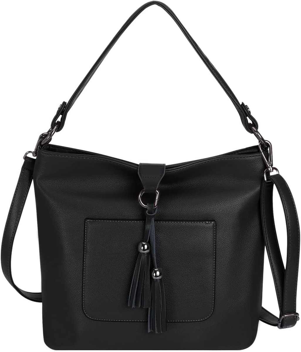 Elegant Women's Handbag Shoulder Bag Soft Leather Shoulder Bag Zipper Shopping Bag Large Shopper Lightweight Handle - ShopVlot