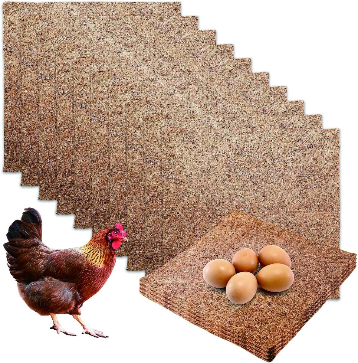 10 stuks nestonderleggers voor kippen, 30 x 30 cm, nestmatten voor kippen, nestmatten voor kippen, nestmatten voor - ShopVlot