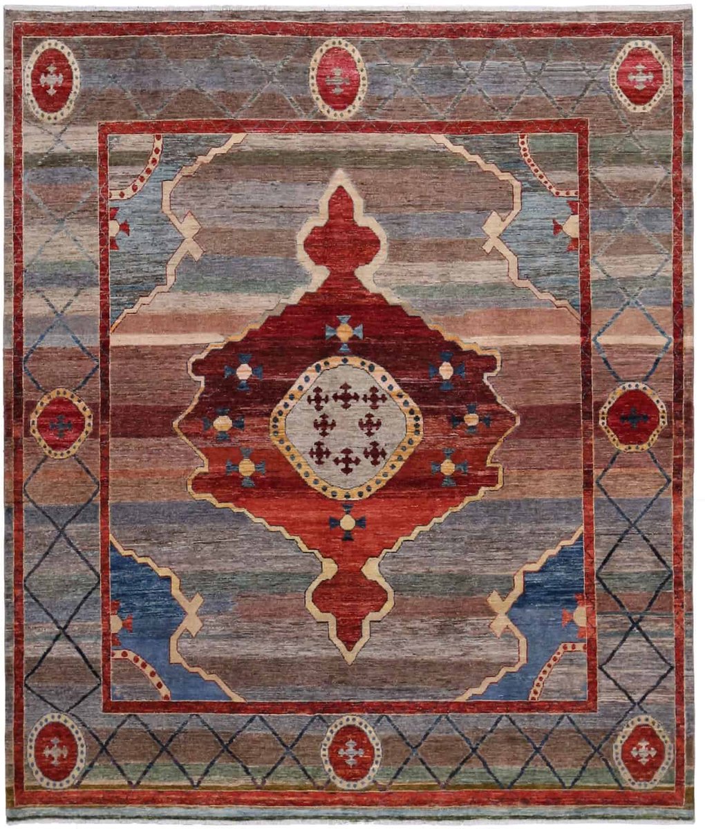 Medallion Art Deco Handgemaakt Tapijt