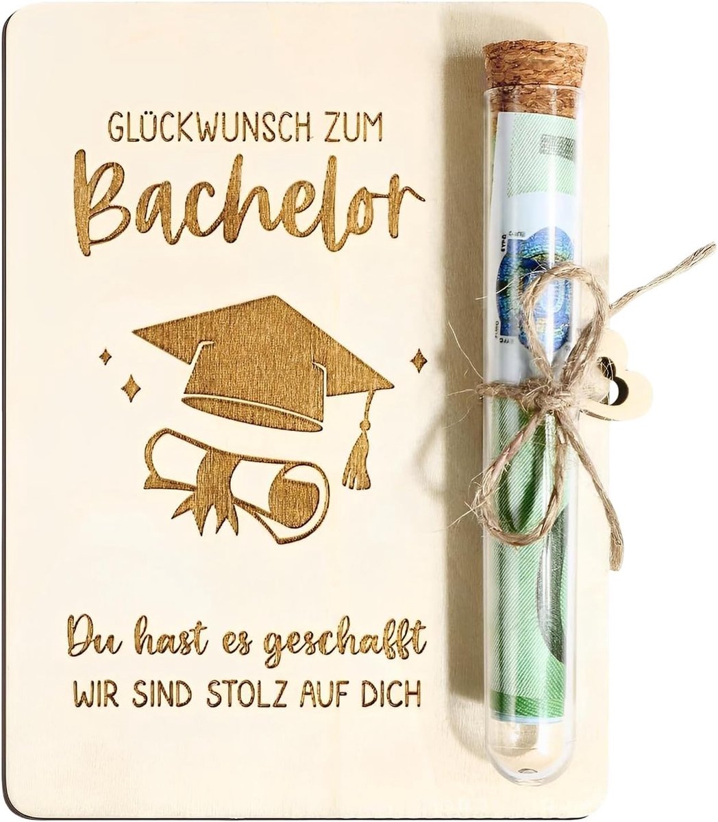 RoadLoo Cadeauverpakking voor geldcadeau, confirmatie met reageerbuisjes, hoogwaardige envelop en henneptouw, vormsel - ShopVlot