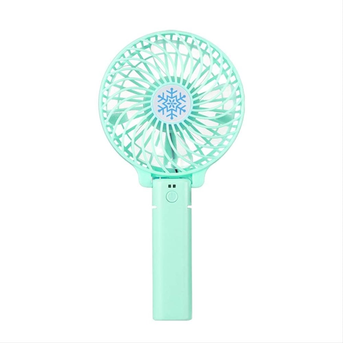 USB Handheld Folding Fan New Portable Creative Desktop Mini Charging Fan With 1200mAh Battery Without Base: Green Wind - ShopVlot