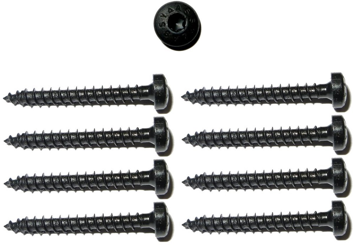 8 ASSY Pan Head Special Wood Screws 3x10mm in black Thread asymmetric Speaker Screws - ShopVlot