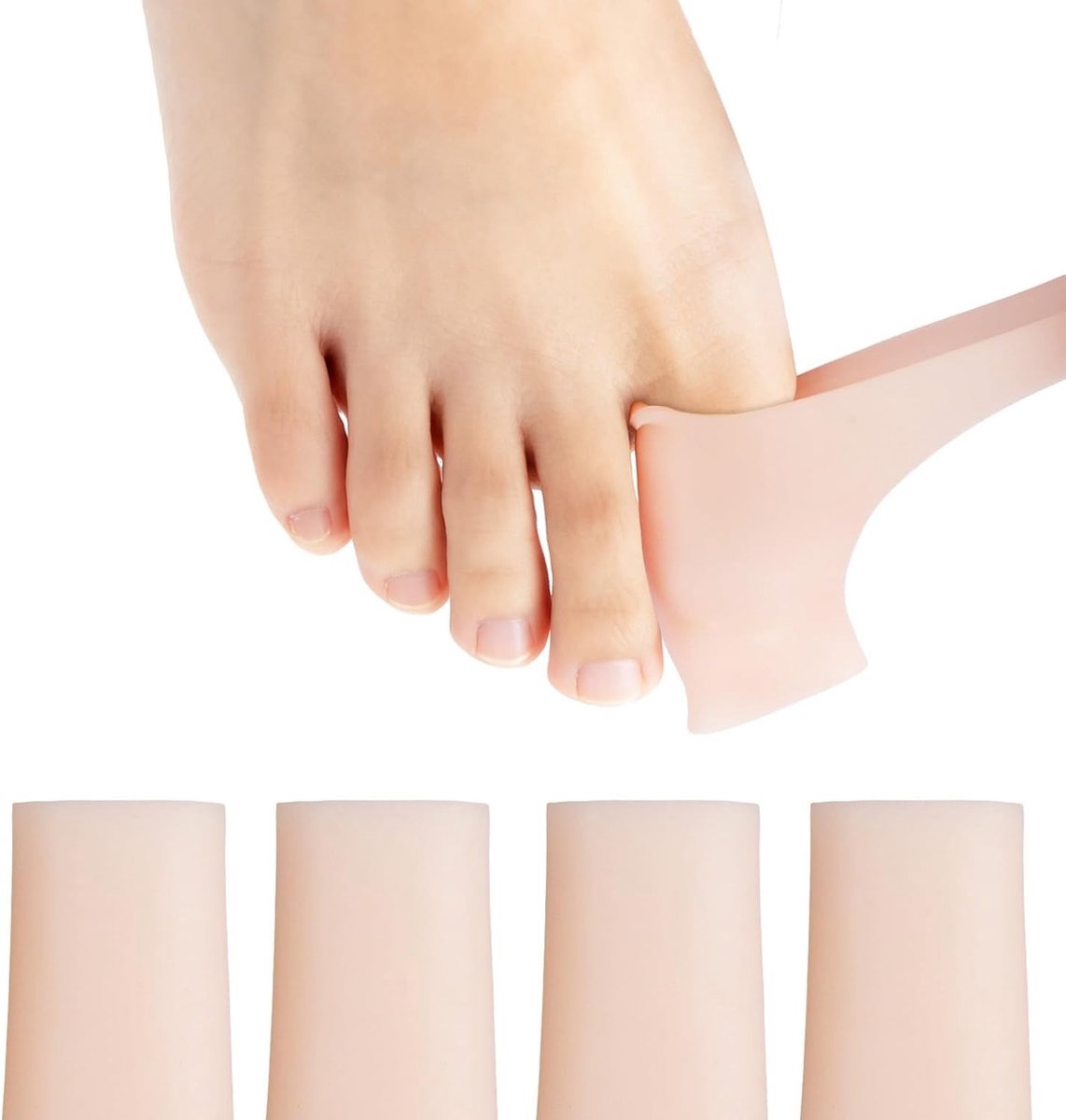 Teenbeschermers voor vrouwen en mannen - 10 stuks siliconen teenkappen voor verlichting van ingegroeide teennagels en blarenpijn