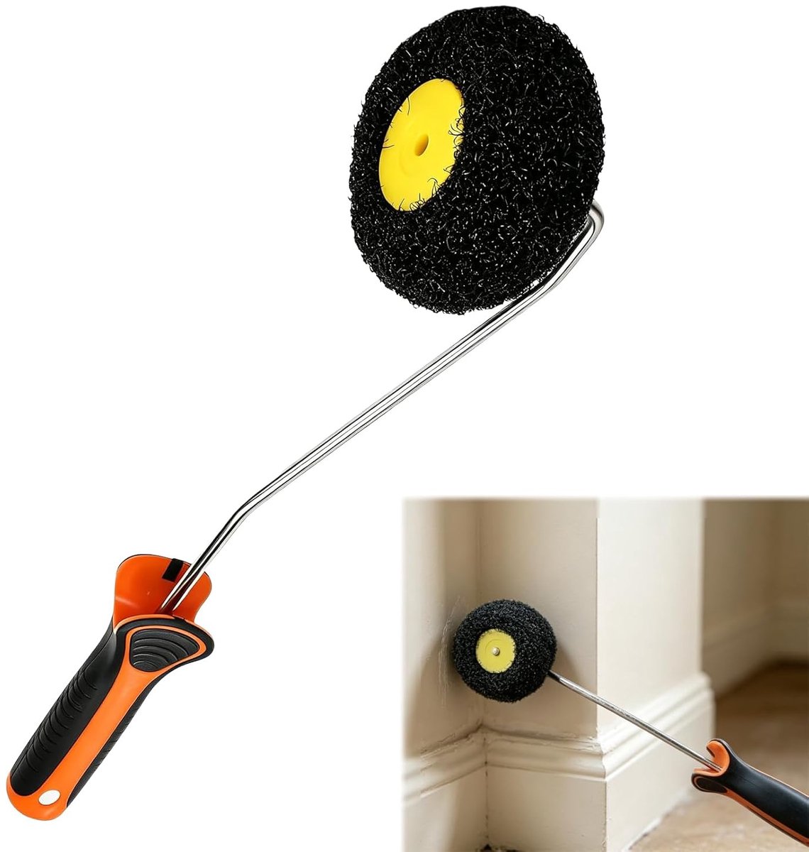 Roller voor plamuurmassa, plamuurroller, hoekroller met nylon borstelharen - ShopVlot
