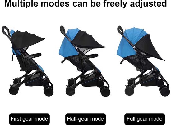 Universeel Zonnescherm voor Kinderwagens - UV-bescherming en Opvouwbaar van Universeel — afbeelding 3