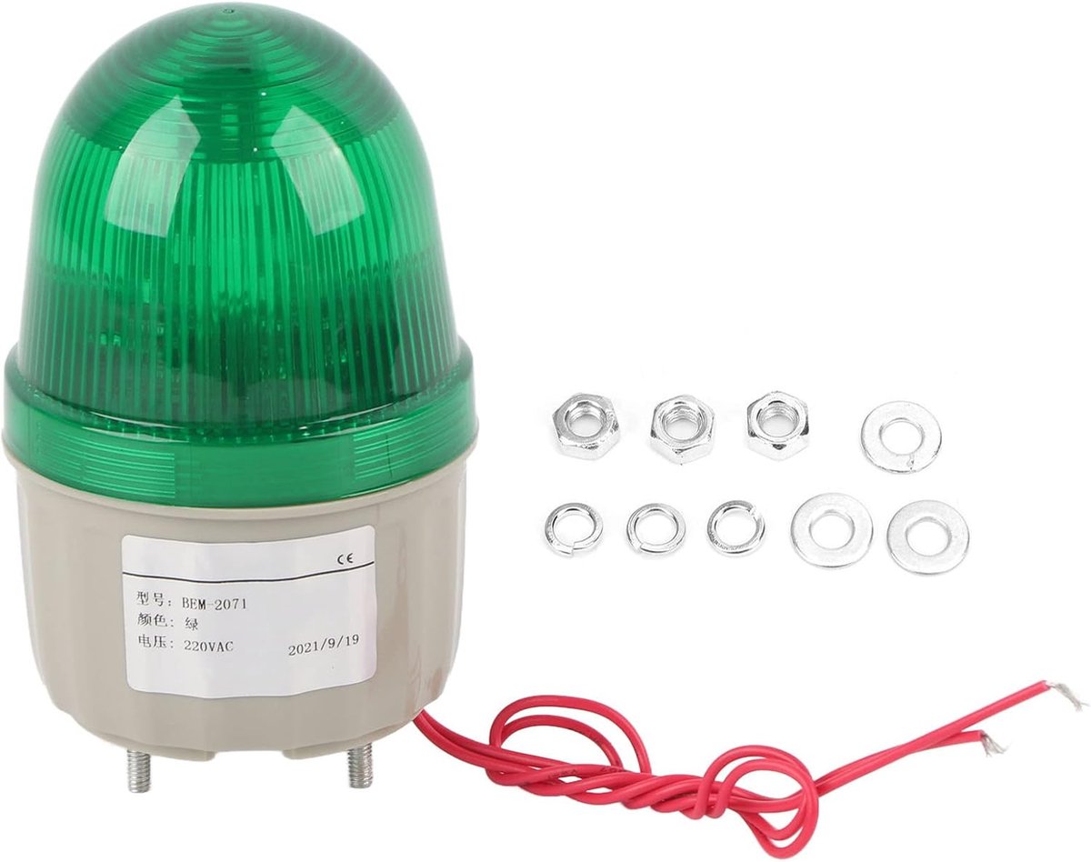 Warning Light BEM-2071 LED Rotary Flashing Indicator Portable Rotary Warning Light For Monitoring 220V AC(Vegetable) - ShopVlot