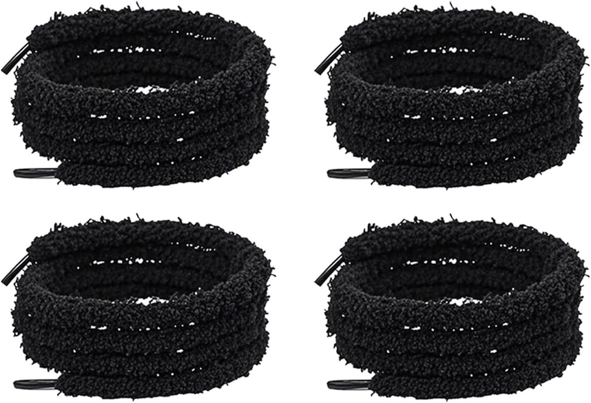 2 Pairs Fluffy Laces, 120 cm, Flat Plush Laces, Thick Laces, Sneaker Campus Laces, Universal Soft Elastic Laces - ShopVlot