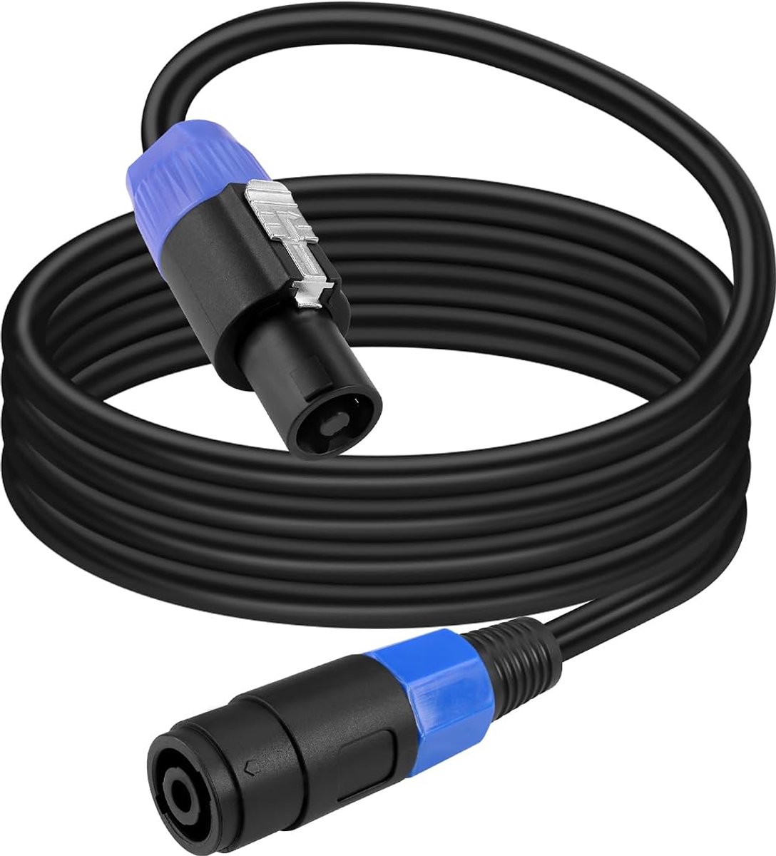 Speakon Extension Cable 12 AWG 4-Pin NL4FC Speakon Male to Female with Twist Lock for Audio Amplifier (2m) - ShopVlot