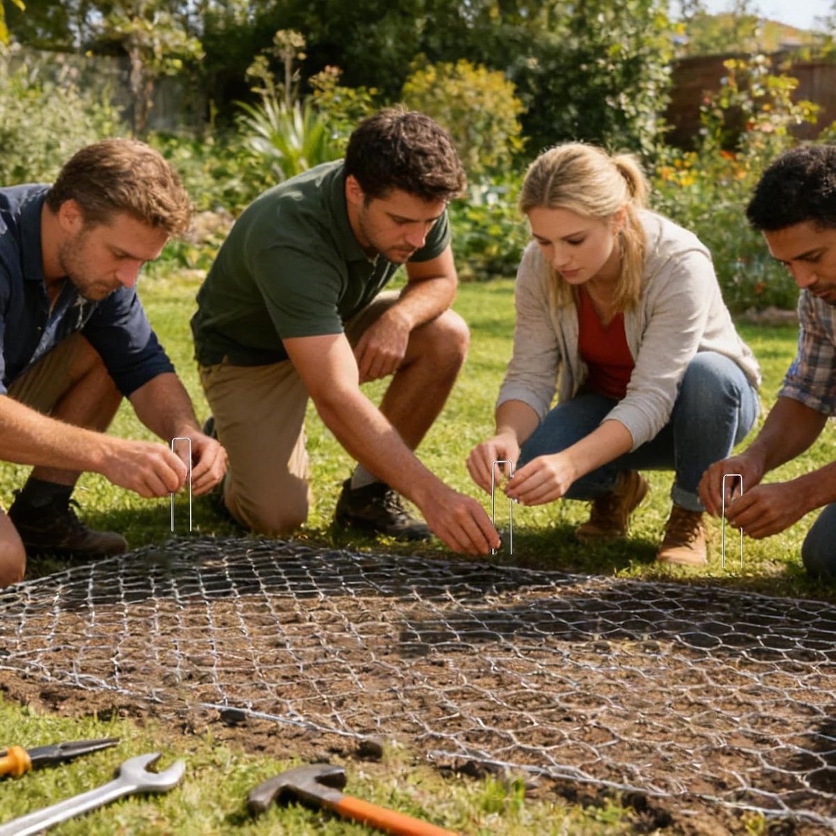 Metalen Grondhaken - Tuinharingen Gazonpinnen - Tuin Vastzetten - Verzinkt Staal - 30 stuks - Enkele Attribuut