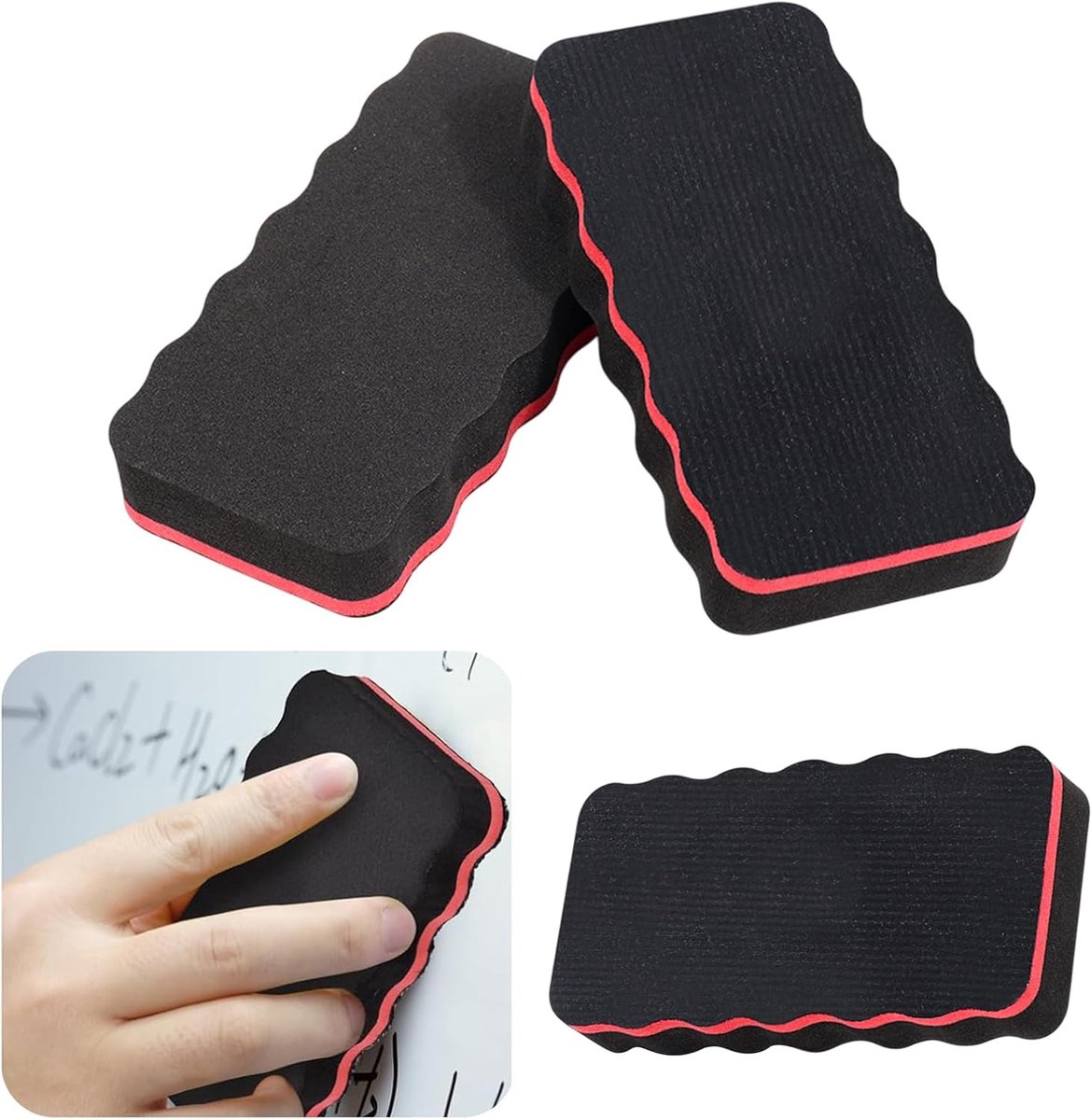 3 Pack Whiteboard Sponge, Board Sponge, Magnetic Microfibre Dry Eraser, Whiteboard Cleaner, Sponge for Magnetic Board - ShopVlot