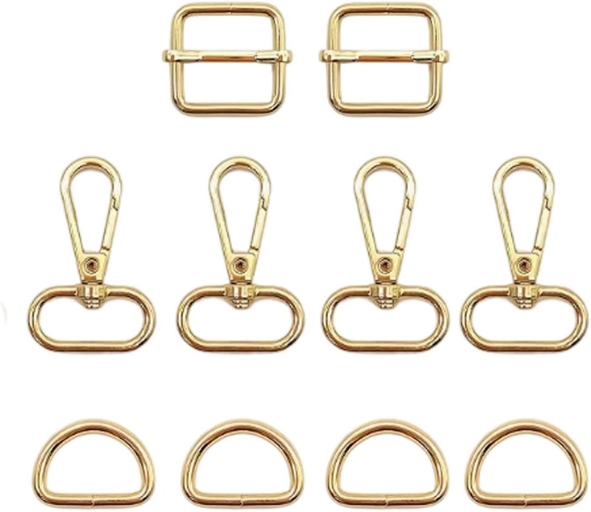 10 stuks karabijnhaken, draaischarnier, metalen drukpoort, klikhaak, multifunctionele metalen D-ring, wordt gebruikt - ShopVlot