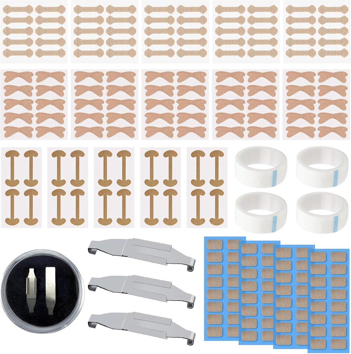 192 stuks ingegroeide teennagels, correctiehulp voor ingegroeide teennagels, corrigeert de vorm van de voetplaten met - ShopVlot