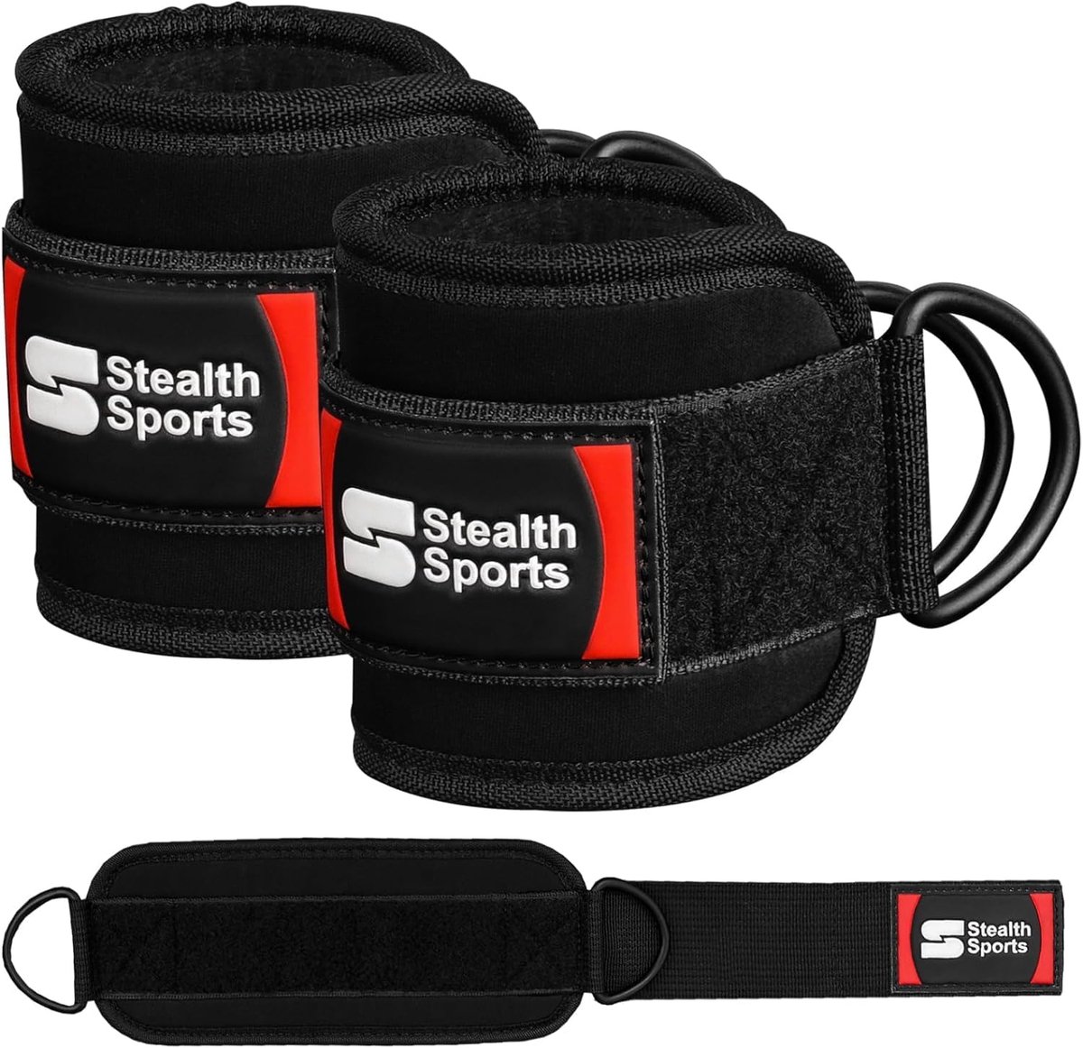 ankle straps for cable machine attachment 7mm neoprene lined gym ankle straps Women Men 4"x10" Gym wrist cuff Double - ShopVlot