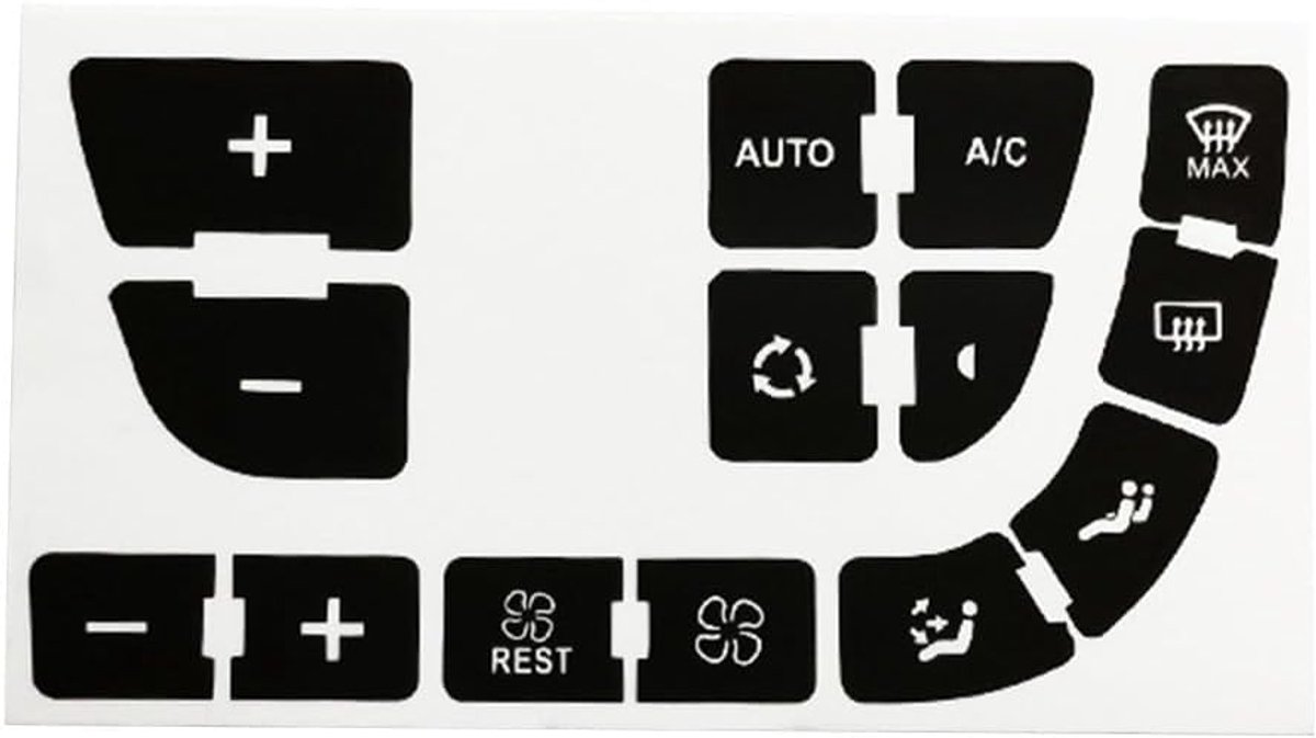 Restoration stickers for C4 & for Grand for Picasso Clima Buttons Easy to use, firm hold - ShopVlot