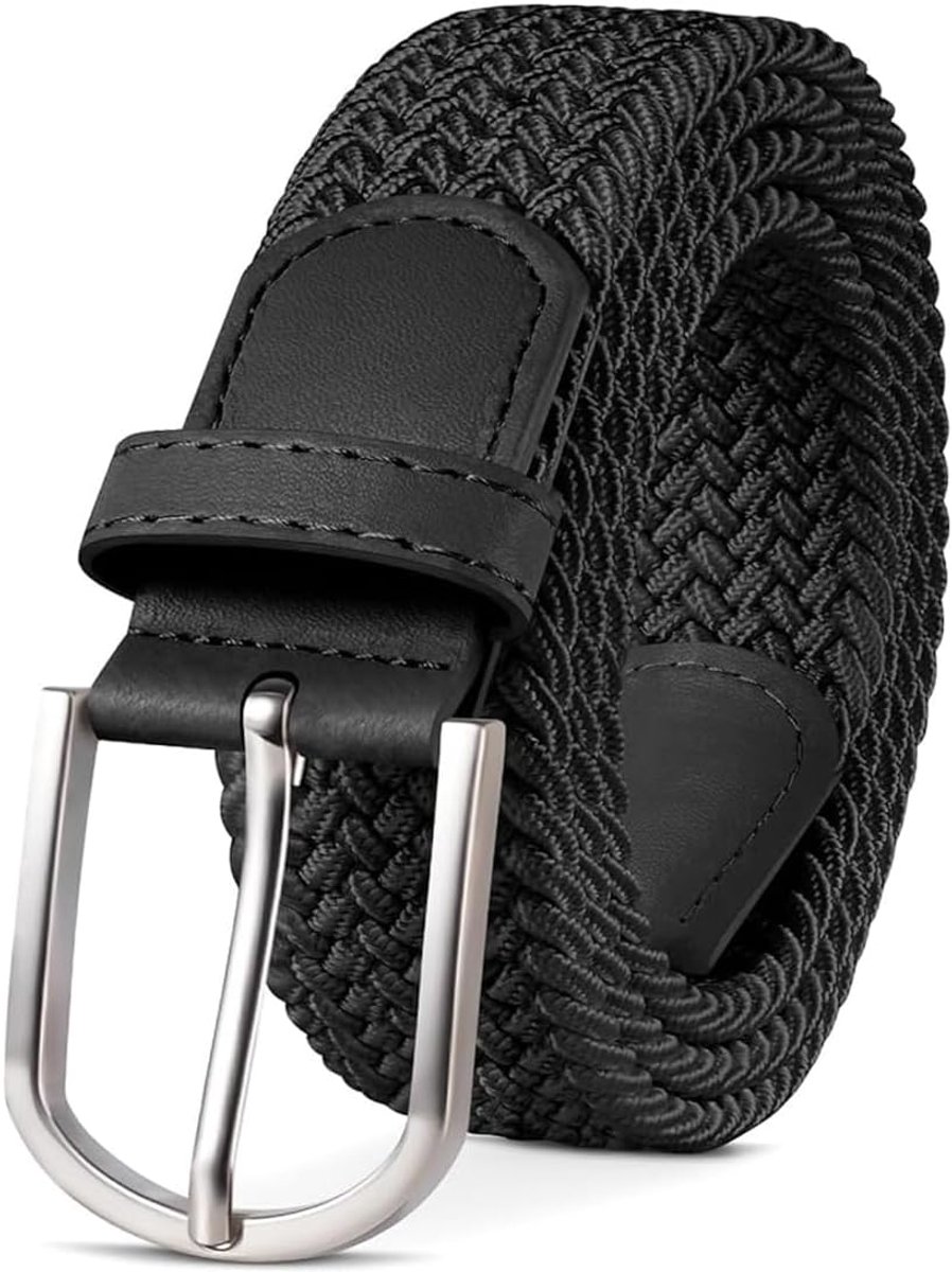1 pak nylon gevlochten elastische riem, verstelbare stretch tailleband, voor mannen en vrouwen, dagelijks casual - ShopVlot