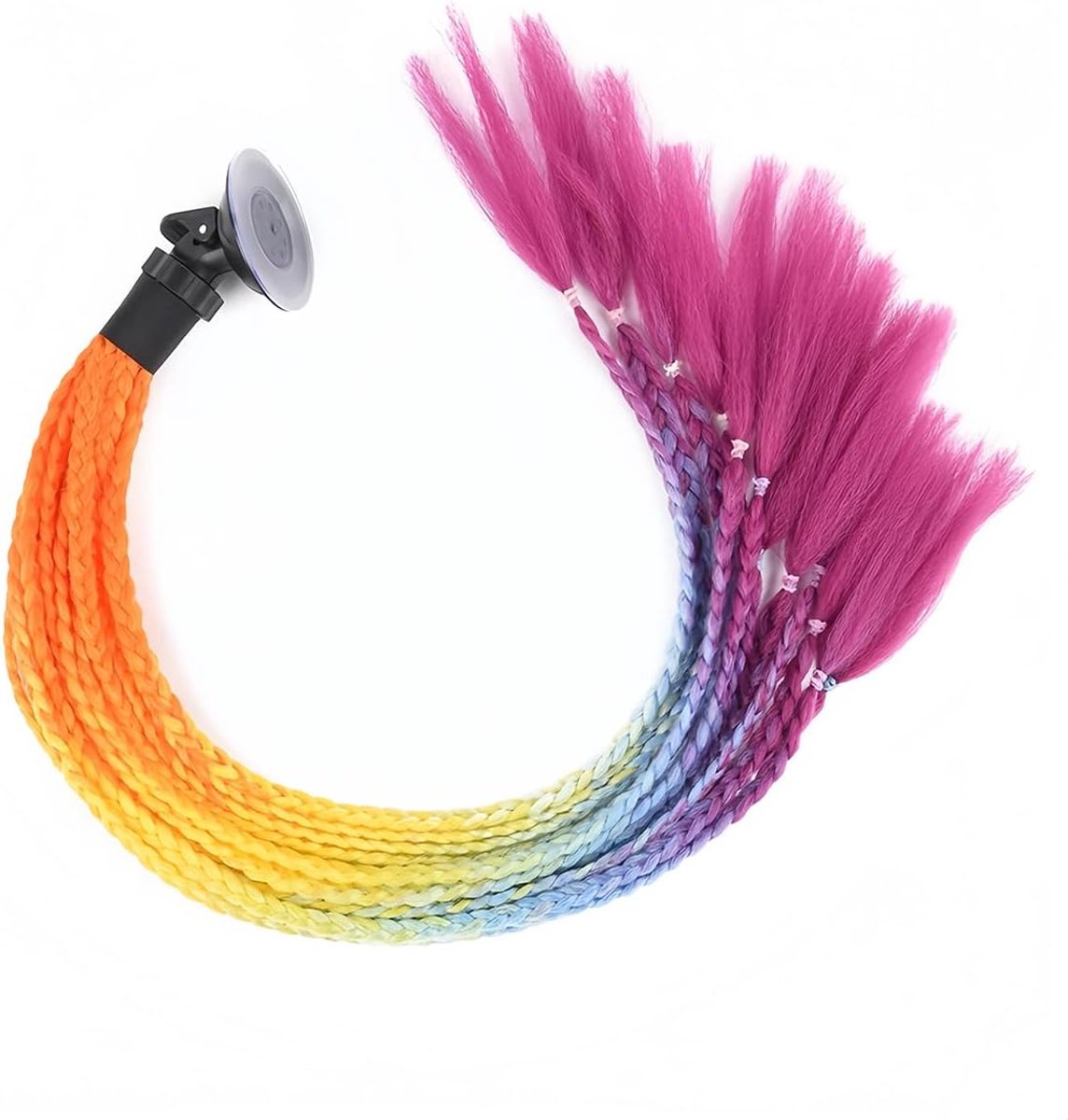 Motorhelm met ponytail vlechten - 60 cm - hittebestendig zijde - flonkerend tijdens het rijden - ShopVlot