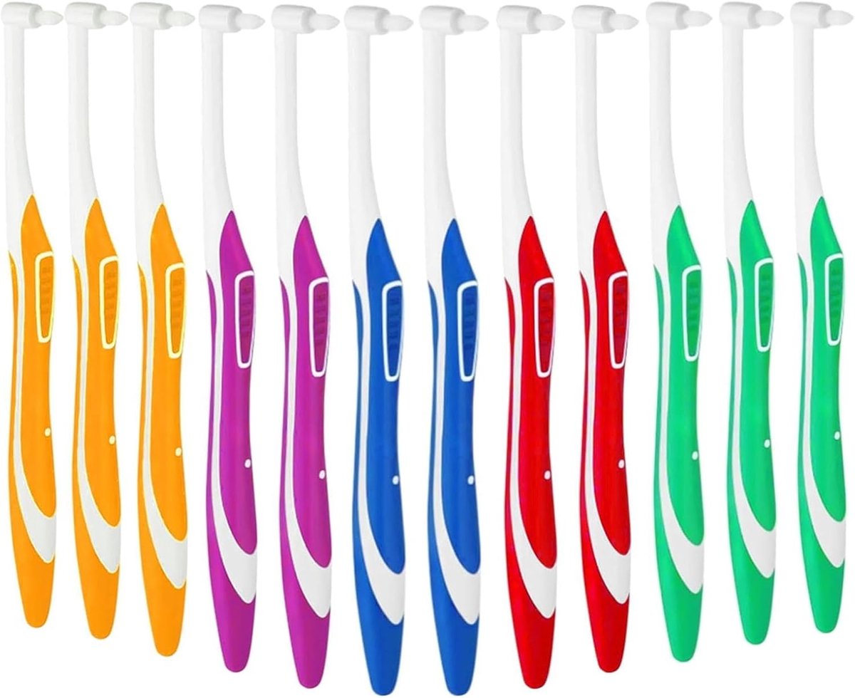 Tandenborstelkoppen set 12 stuks - Mini tandenborstels - Ideaal voor beugels - Optimale mondverzorging - ShopVlot