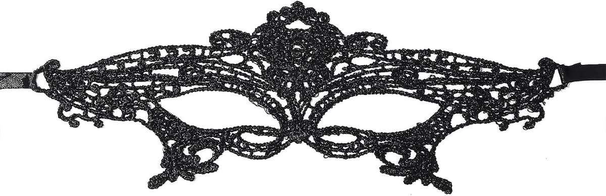Lace Venetian Mask - Zwart Kant - Sexy Oogmasker - Perfect voor Carnaval of Halloween - ShopVlot