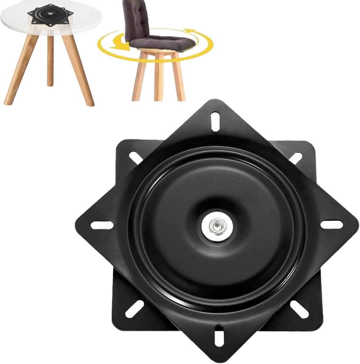 Barkruk draaibare plaat - roterende basis 360° - max. 250 kg - ideaal voor krukken en tafels - ShopVlot