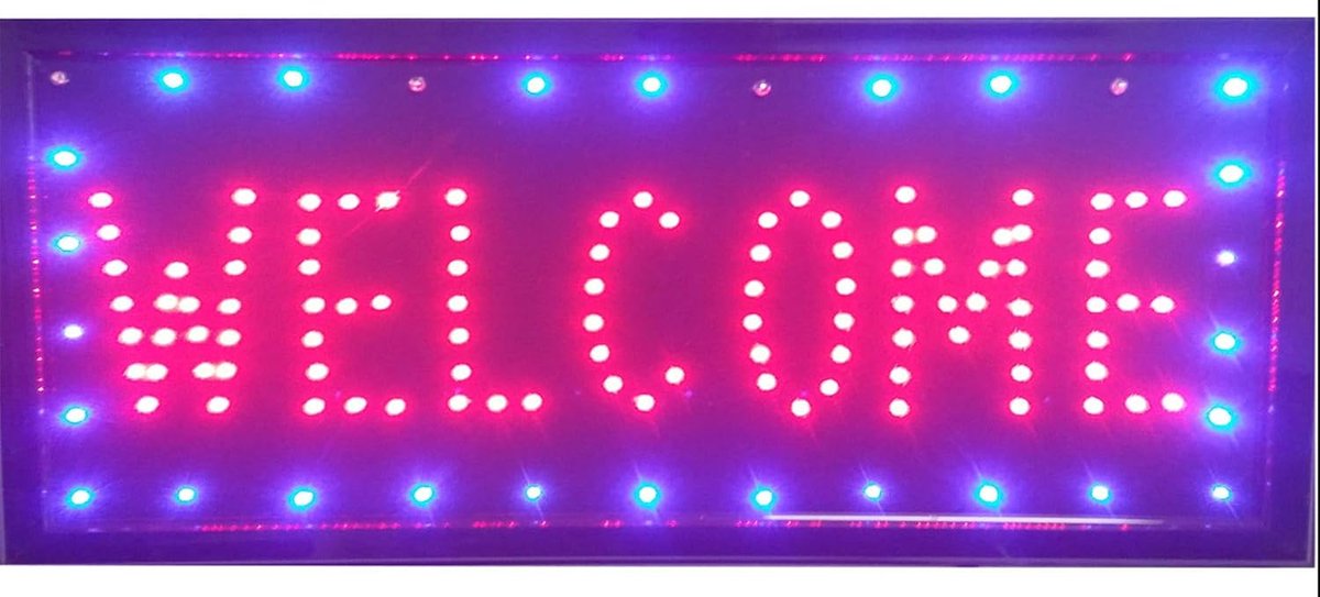 LED sign lichtreclame OPEN 48cm - heldere verlichting - energiezuinig - perfect voor winkeliers - ShopVlot