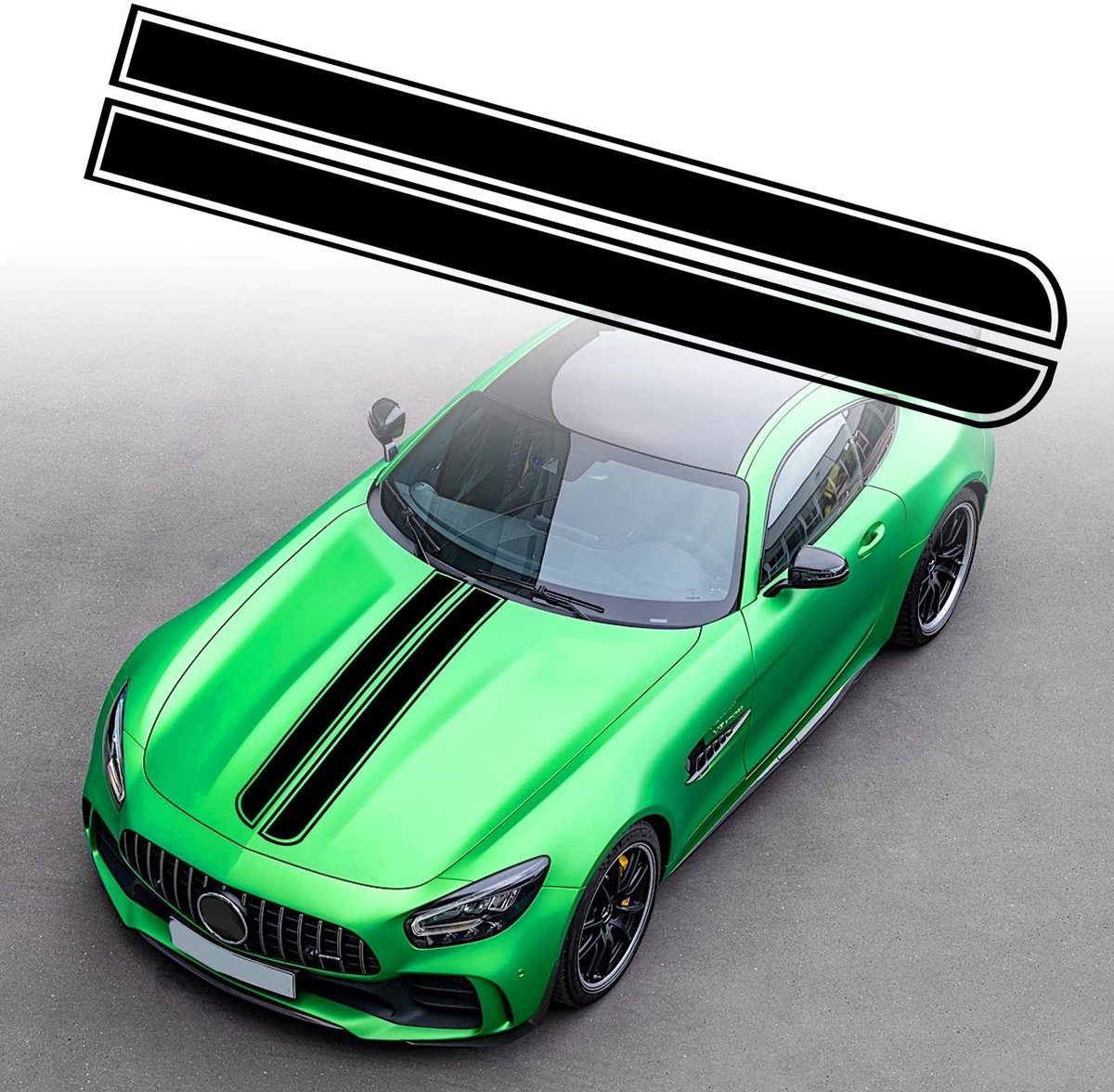 Solidchoice - Auto Hood Stripes Stickers voor Racing en Decoratie