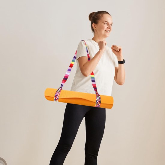 Yogamat Draagriem - Meerkleurig - Verstelbaar - Slijtvast - Voor Yoga en Fitness van Yogamat — afbeelding 2