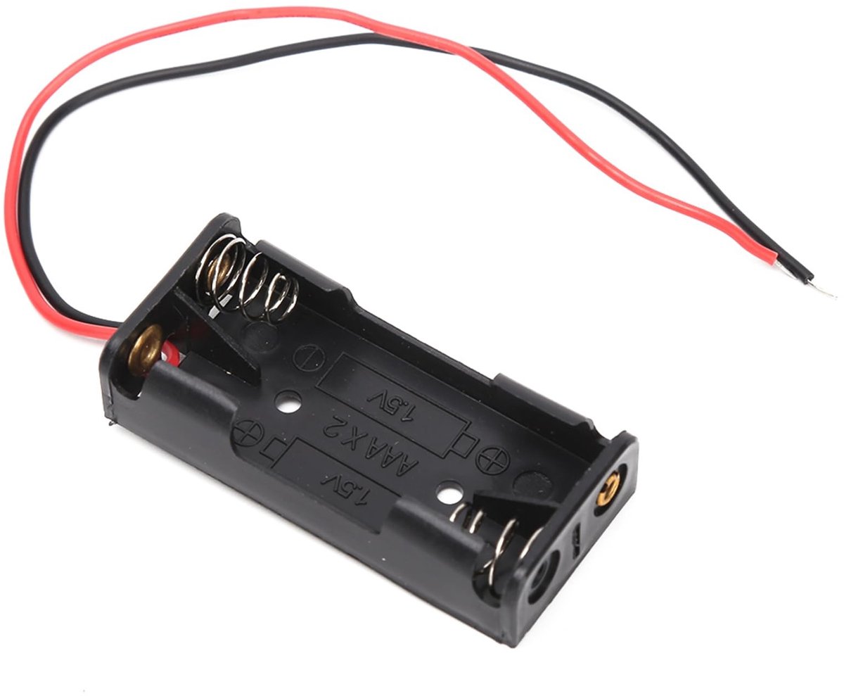 Solidchoice - 10 Stuks Batterij Houder - Duurzame Plastic Batterij Box met Draad voor Elektronische Apparaten