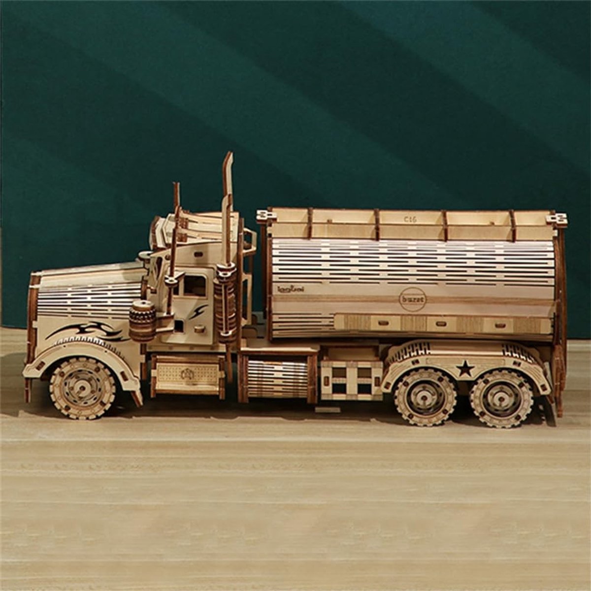 Solidchoice - DIY Tankwagen Montage Modelkit voor Houten Decoratie