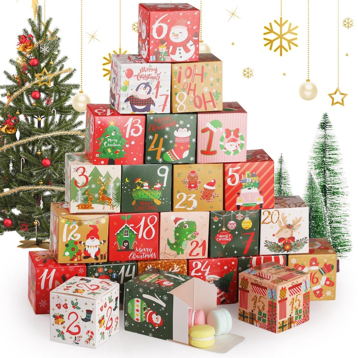 Solidchoice - Adventskalender 2024 met 24 Cadeauboxen voor Kinderen