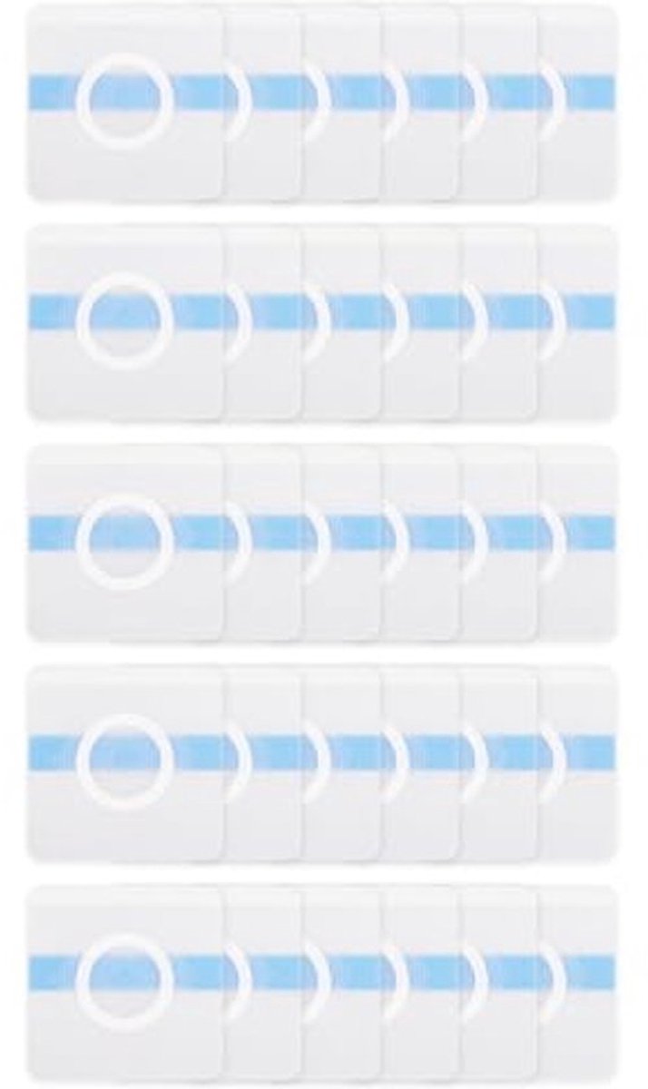 30 stuks Castorolie Navelpakking, 8x8cm Sterke Absorberende Castorolie Patches Zelfklevende PU-folie Anti-doorsijpeling Compressiedeksel Geen Wassen Nodig