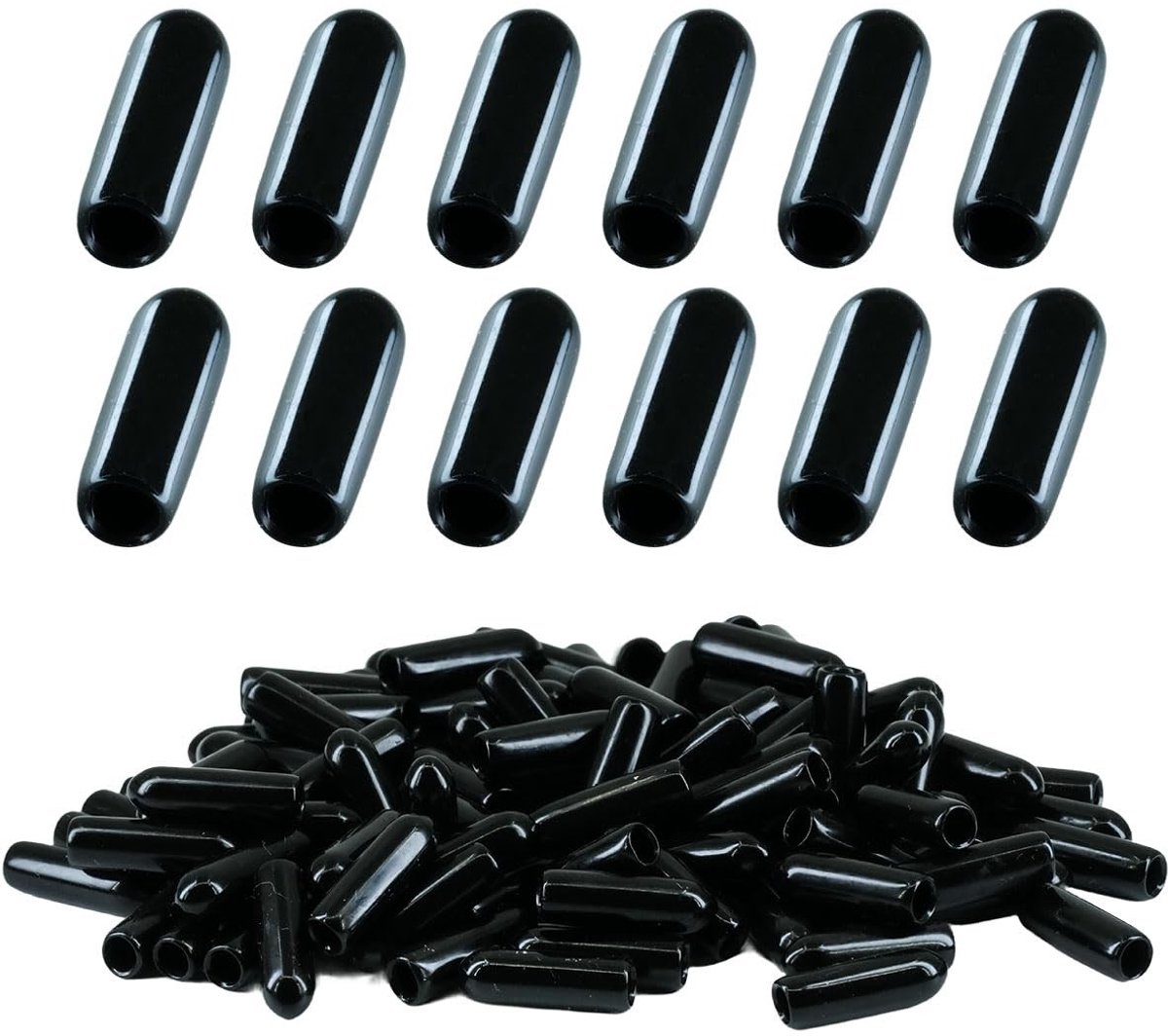 Solidchoice - Set van 100 Rubber Einddoppen voor Rondbuizen en Schroeven (3mm)