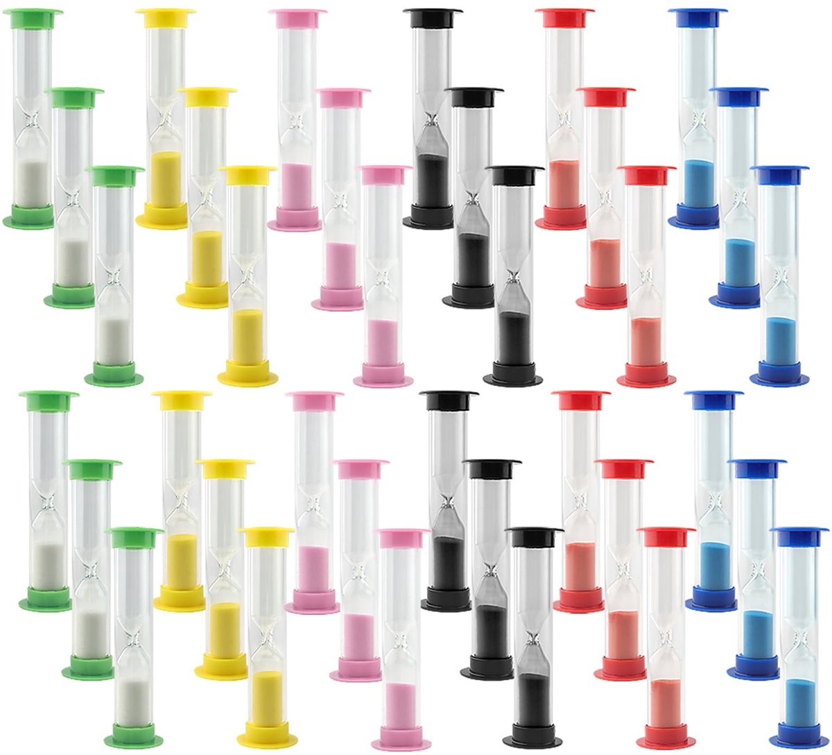 Solidchoice - Set van 30 Mini Zandlopers met Diverse Tijdinstellingen