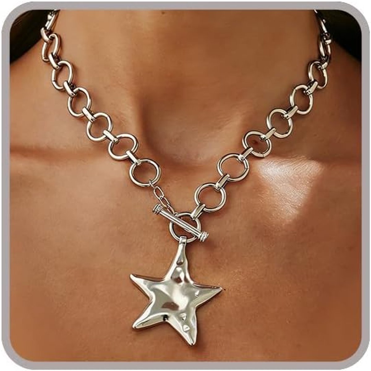 Sterrenketting Dikke Ketting - Bohemian Sieraden - Voor Vrouwen - Perfect Cadeau voor Moeders en Vriendinnen - ShopVlot