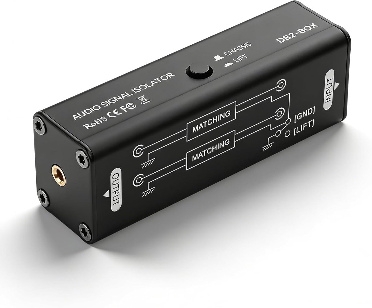 CERRXIAN 3.5mm sound insulator, hum eliminator, 3.5mm audio signal isolator, eliminates noise interference, noise - ShopVlot
