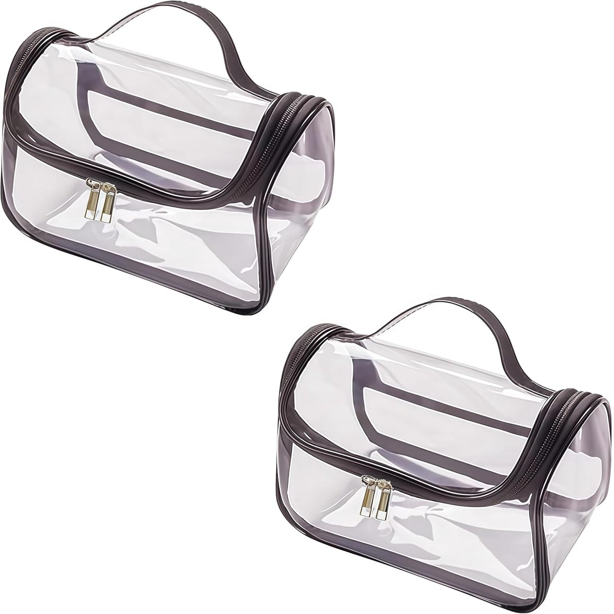 Transparent Clutch Makeup Makeup Bag Transprent Thick, High Quality, Waterproof Makeup Bag with Zipper, Beauty Case - ShopVlot