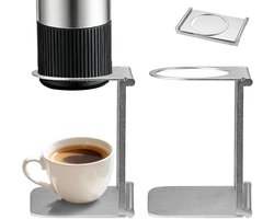 Draagbare koffiezetapparaatstandaard, opvouwbare aluminium giet over koffiedruppelhouder voor espressomachines - ShopVlot