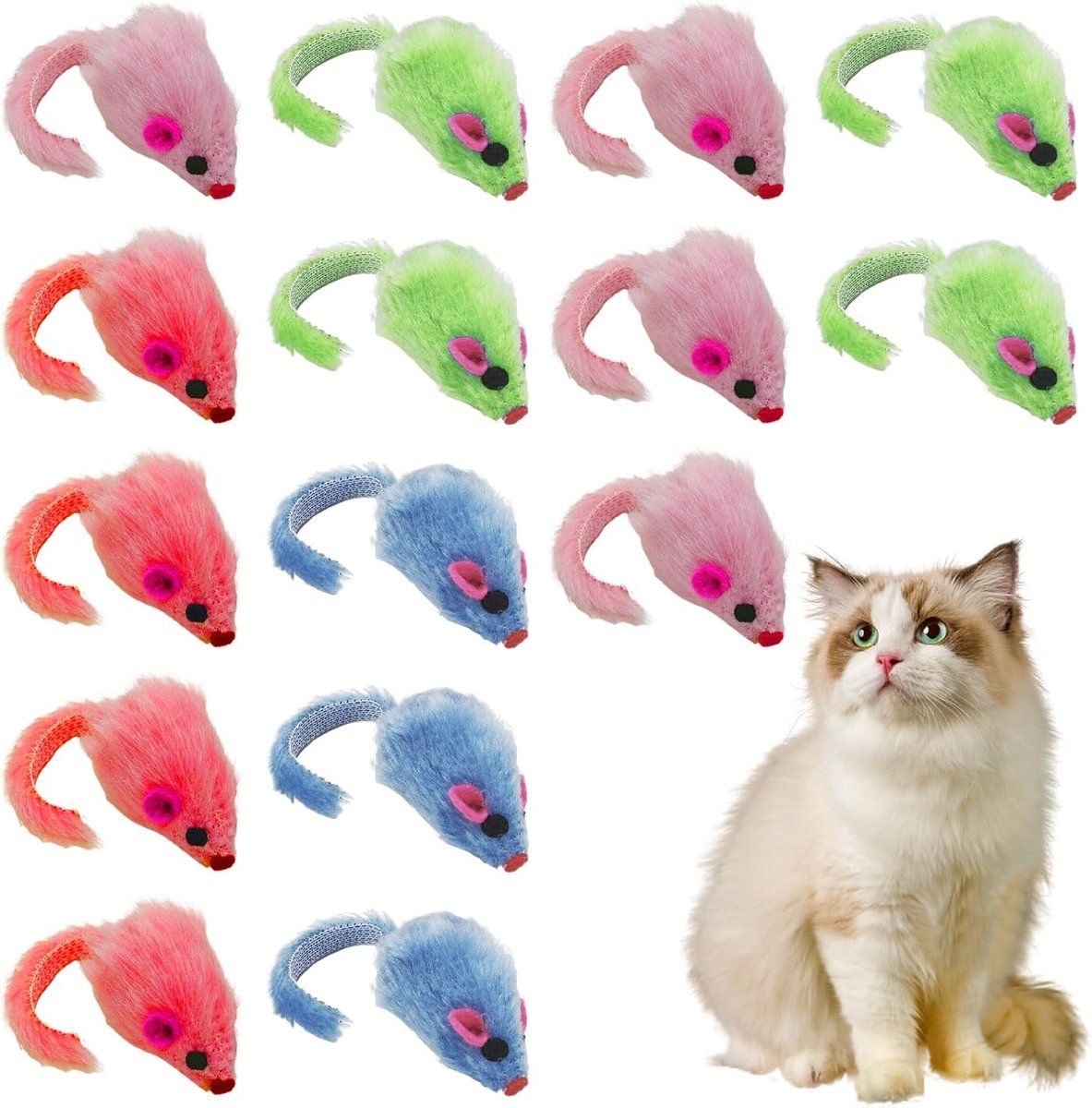 Grappig pluche speelgoed voor katten en muizen - 15 interessante opties