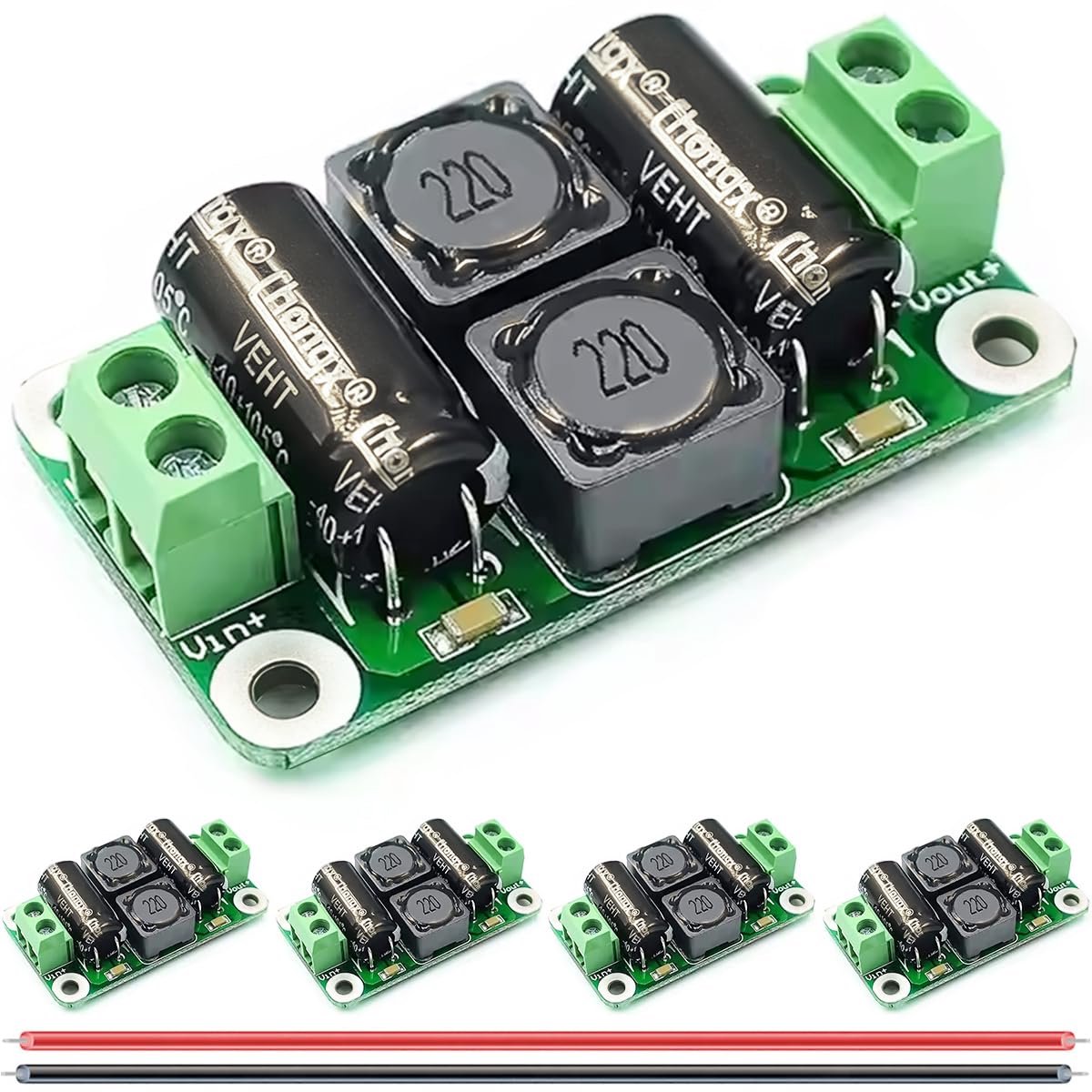 5 stuks EMI DC 0-50V 4A filterkaart, opbouwmontage, klasse D vermogensversterker, interferentie-onderdrukkingskaart - ShopVlot
