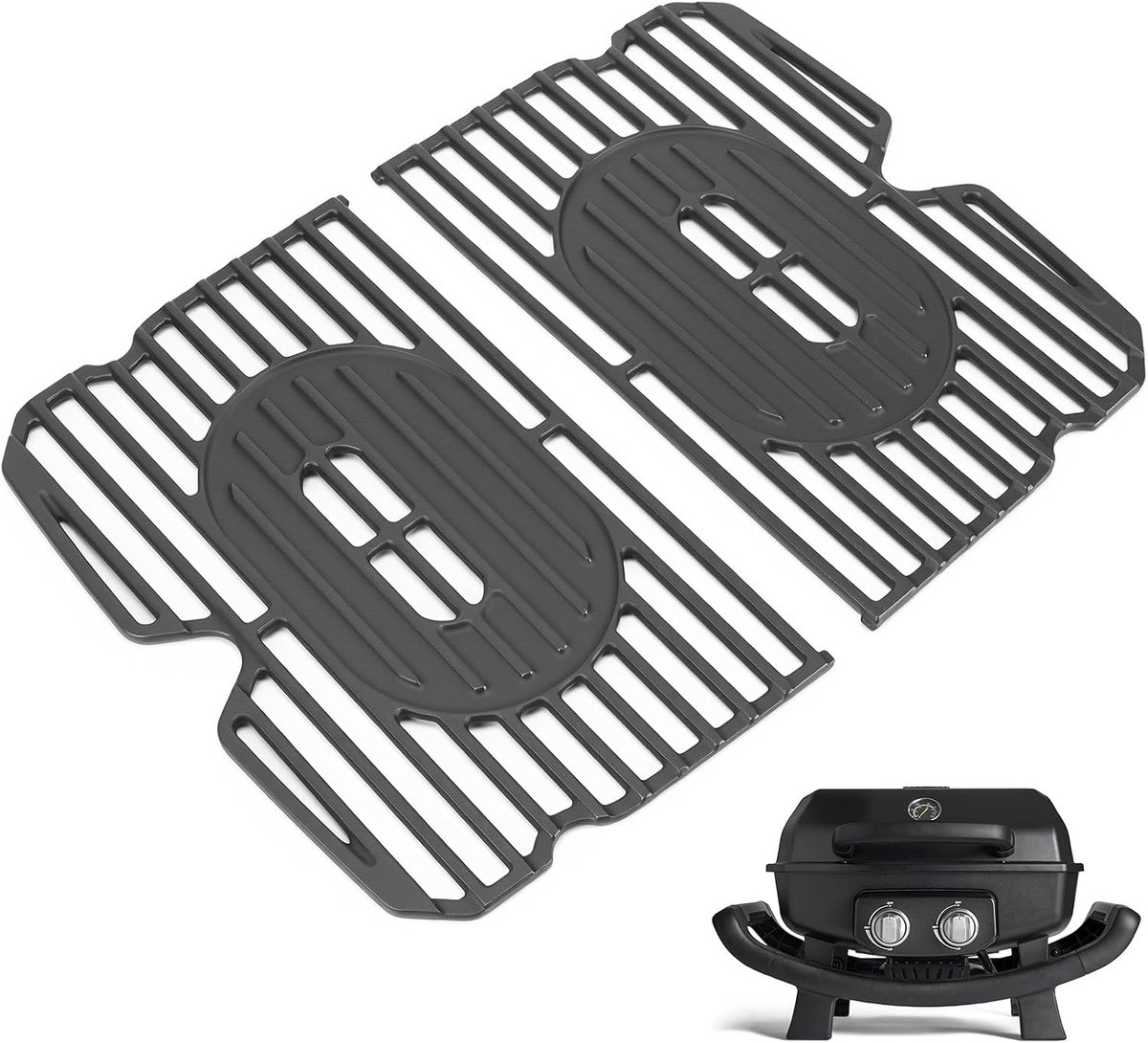 Denmay 36,5 x 46,6 cm gietijzeren grillrooster voor Burnhard Wayne 2-branders, grillrooster, reserveonderdelen voor - ShopVlot