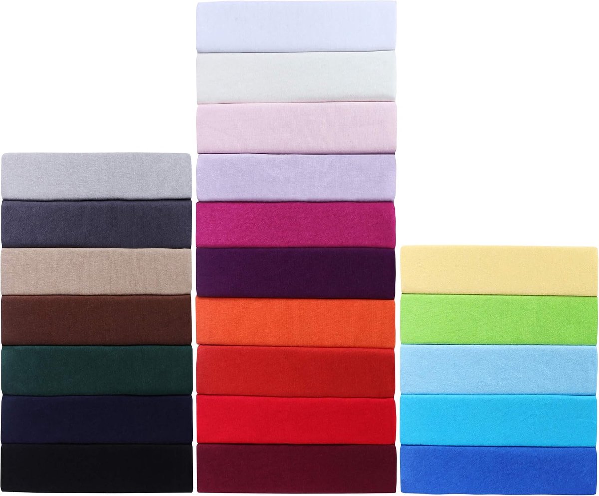 GREEN MARK Textilien Jersey Fitted Sheet, Fitted Sheet 100% Cotton in Many Sizes and Colours Brand Quality ÖKOTEX - ShopVlot