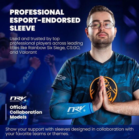 NRV Gaming Compression Cuff - SoulsHeart 2026 Edition - Gaming Sleeve eSport Anti-friction - ShopVlot — afbeelding 5