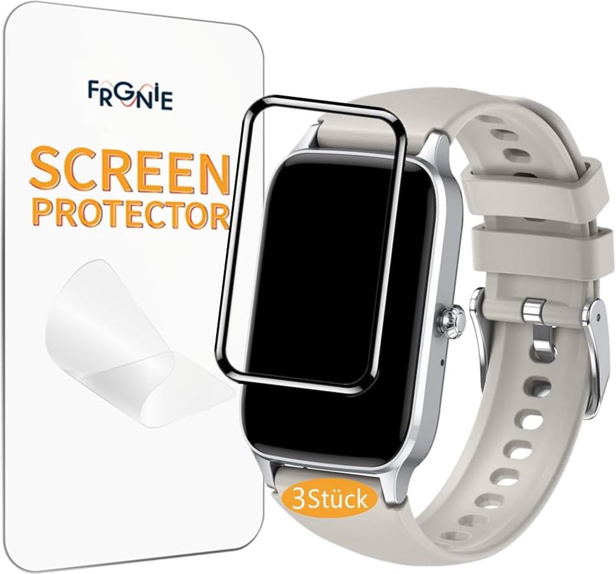 Protective Film Compatible with Dyurwa Smartwatch 1.57 Inch (3 Pieces) 3D Curved Full Cover Screen Protector - ShopVlot