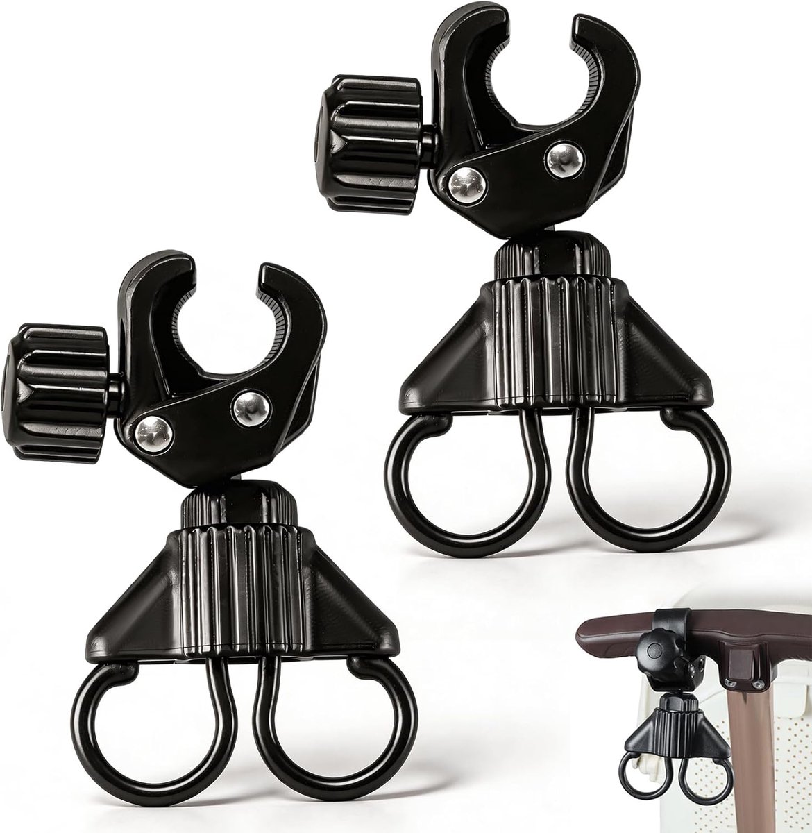Kinderwagenhaken, geschikt voor de meeste kinderwagens, kinderwagentassen houder, kinderwagenaccessoires, hoge - ShopVlot