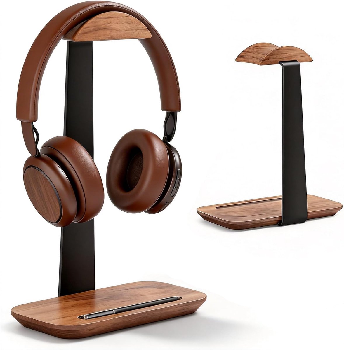 Hoofdtelefoonstandaard, tafelheadsethouder met opbergbasis, hoofdtelefoonhouder voor over-ear en gaming-hoofdtelefoons - ShopVlot